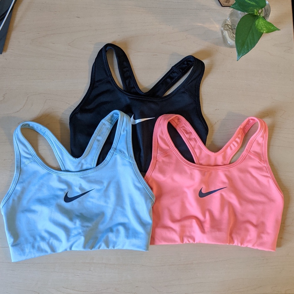 3 Nike Dri Fit Sports Bras
